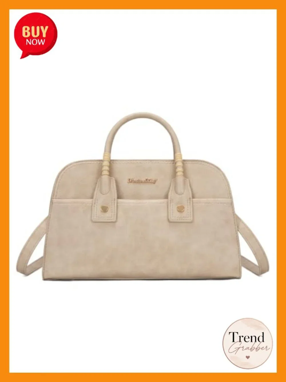 Structured Vegan Leather Satchel Bag Women Top Handle Crossbody Purse